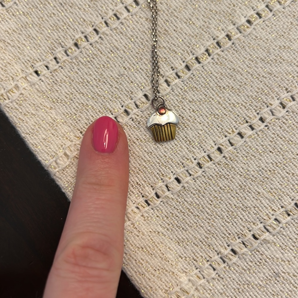 Tiny Cupcake Necklace - image 2